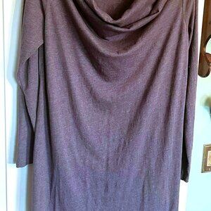 Chalet Lilac Knit Dress with Draped Neckline | Soft Stretch